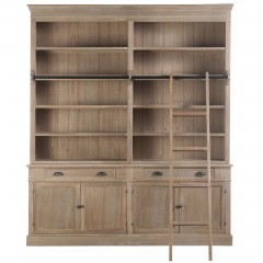 CABINET LIBARY NATUR GREY LADDER 232 